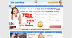 Desktop Screenshot of paylesslowcostspeedyonlinetrafficschool.com